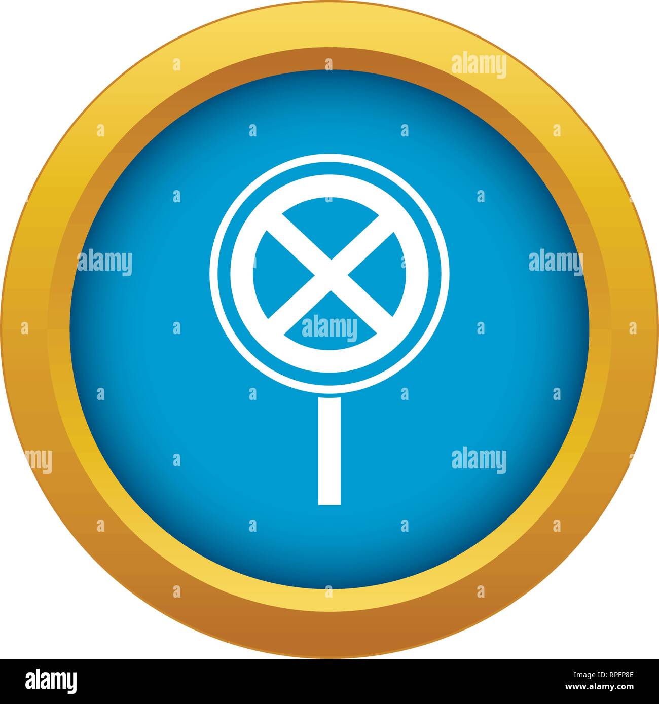 No stopping and parking sign icon blue vector isolated Stock Vector ...