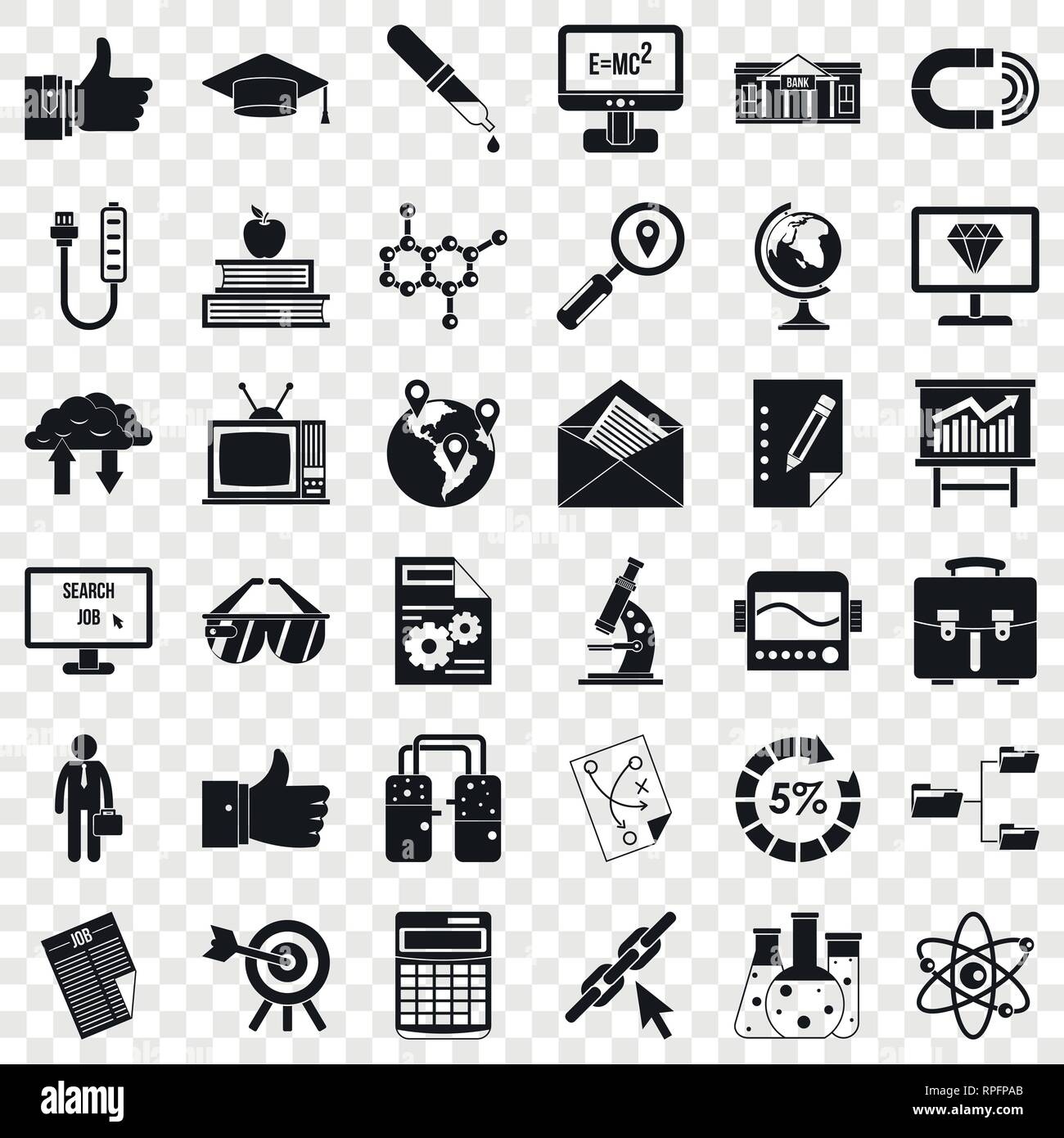 Analytics icons set, simple style Stock Vector Image & Art - Alamy