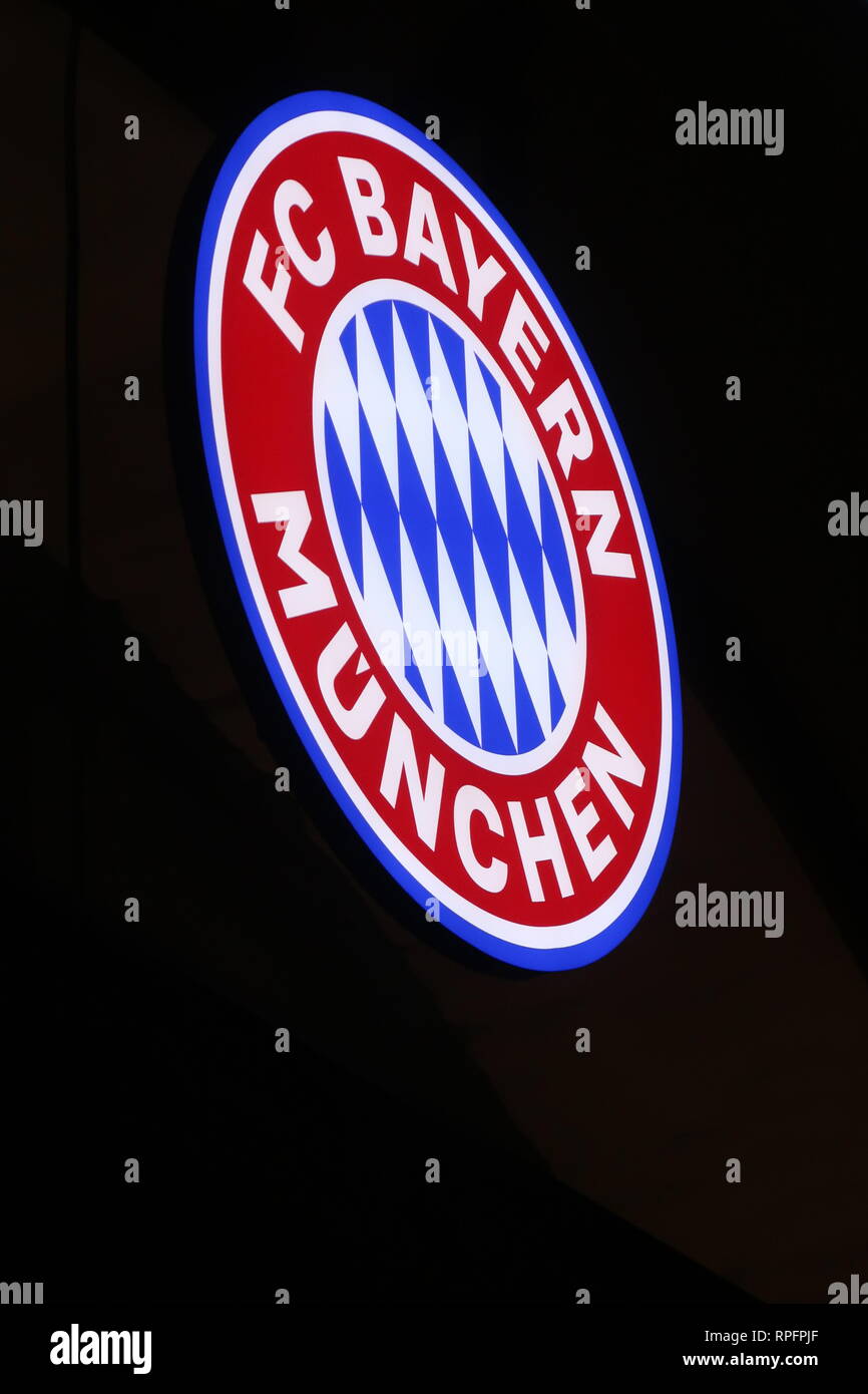 FC Bayern Munich Football club logo. Stock Photo