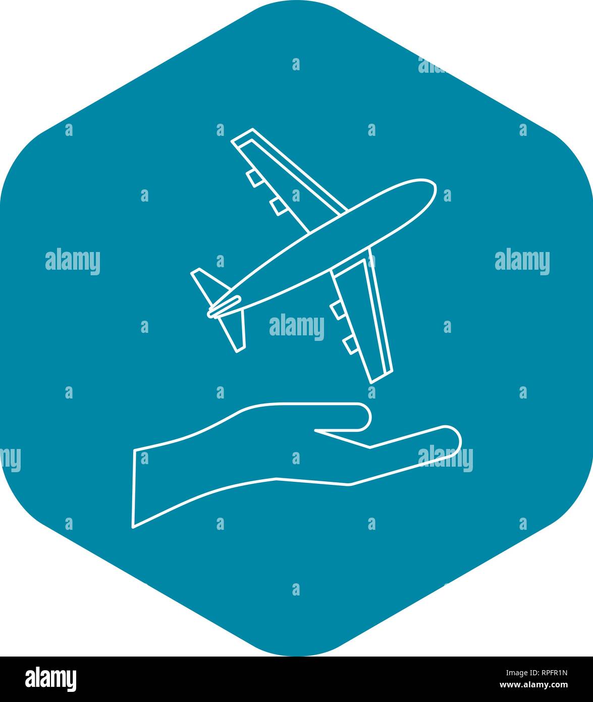 Insurance flights concept icon, outline style Stock Vector Image & Art ...