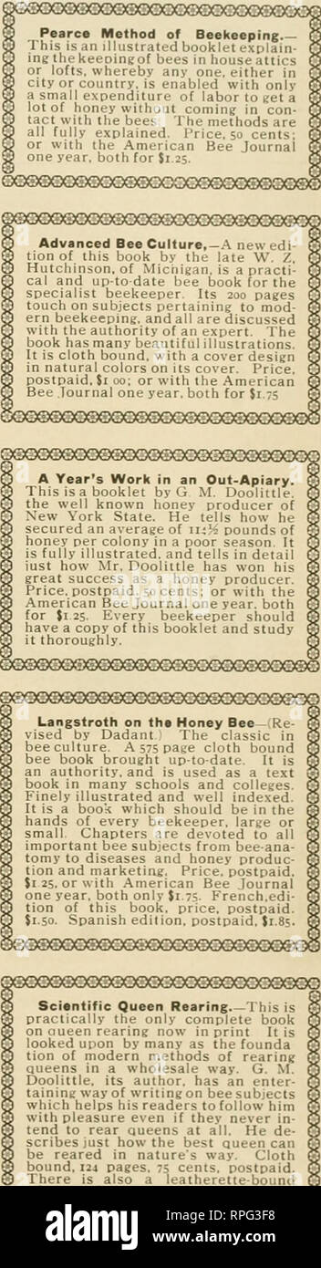 . American bee journal. Bee culture; Bees. TENNESSEE-BRED QUEENS 43 Years' Experience in Queen Rearing—Breed 3-Band Italians Only X) ? tj Ma? I I 6 12 Untested I1.50 J7.50 $1350 Select Untested 2.00 8.50 15.00 Tested 2.50 13.S0 25.00 Select Tested.. 3.00 1650 30.00 May I to June i I 6 12 $1.25 t 6,50 $11 50 1.50 7.50 13 ;o 2.00 10.50 18.50 2.7s IS.oo 27.00 June I to July i I 6 12 $1.00 $ 5.00 $ 0.00 1.25 6.50 12.00 1.75 900 17.00 2 so 13.50 25.00 July I to Nov. I I 6 12 .75 i 4.00 t .75 I.OO 5.00 0.03 1.50 8 00 15.00 2.00 10.00 18.00 Bees by the pound, i lb.. I1.25; 2 lb.. I2.25; 3 lb.. t2.75. Stock Photo