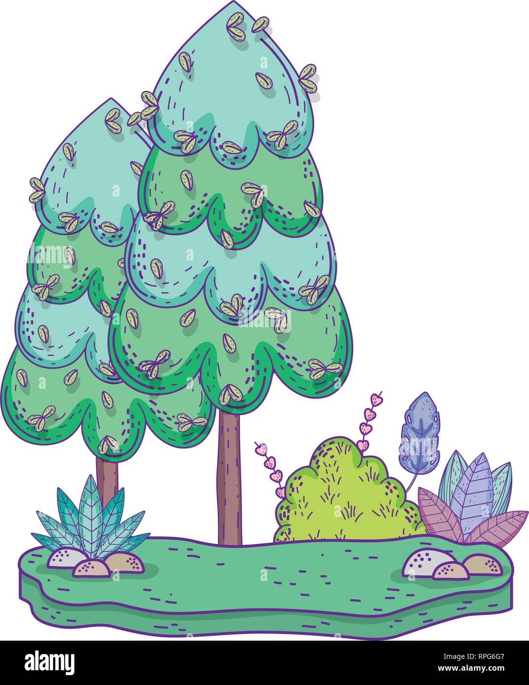 beautiful forest landscape scene Stock Vector Image & Art - Alamy