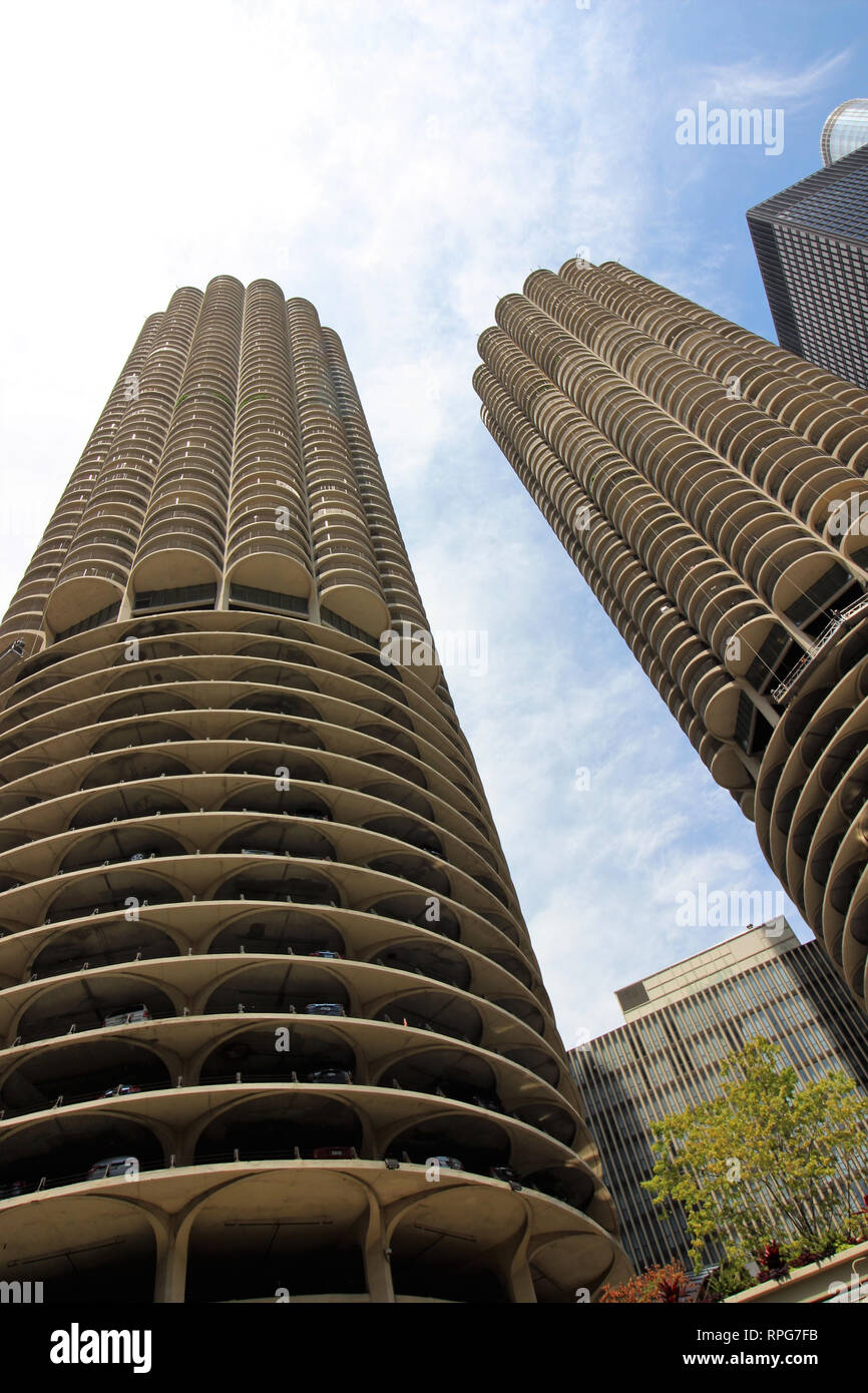 Chicago corn building Stock Photo Alamy