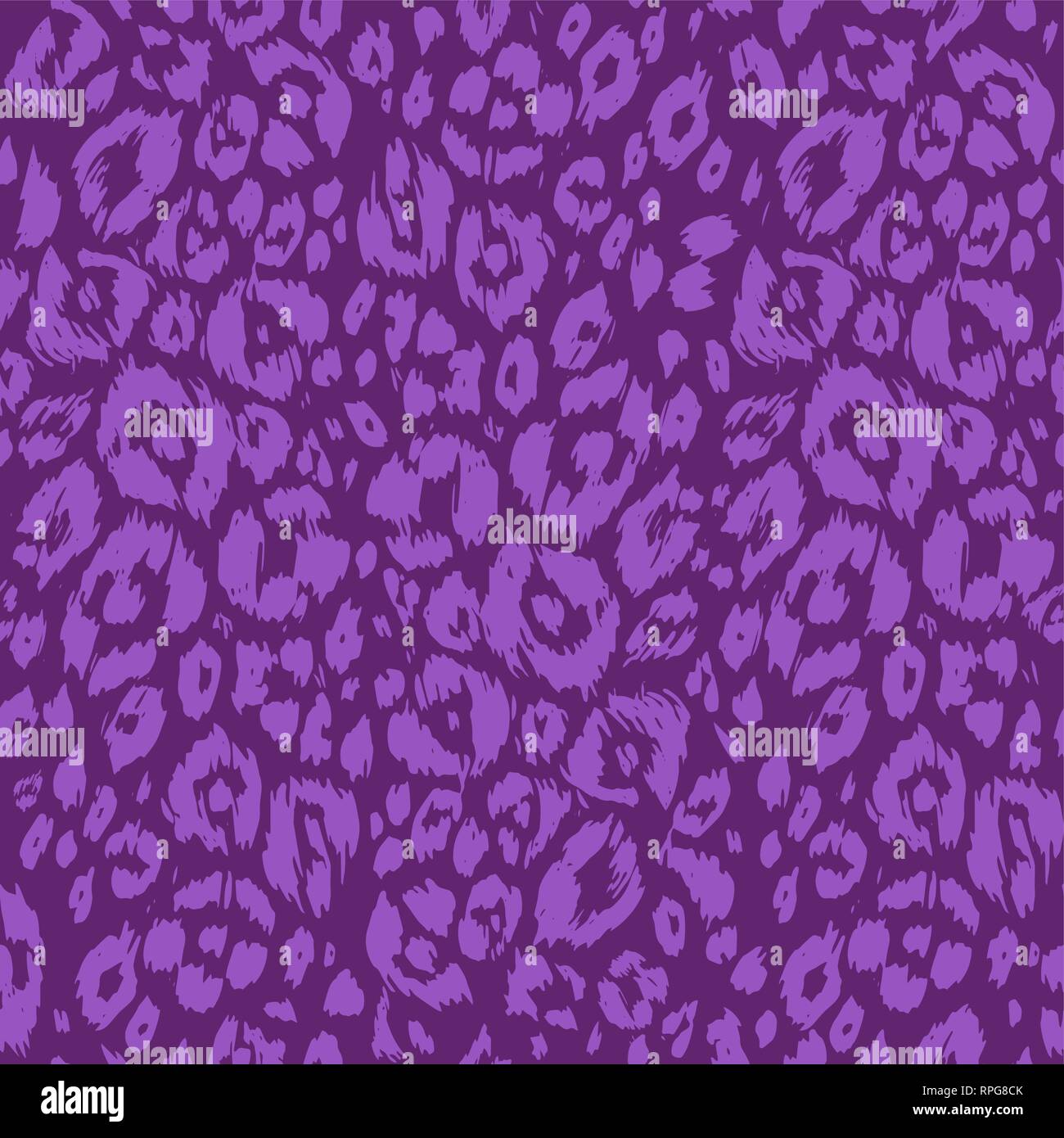 Violet abstract textured background. Bright animal skin. Leopard seamless pattern. Stock Vector