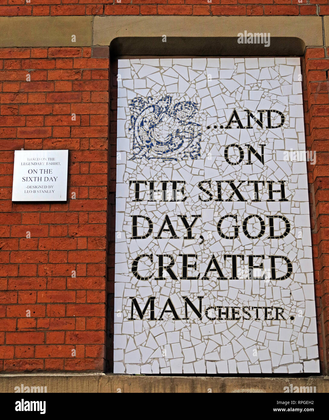 On the sixth day, God Created Manchester, MadChester, Afflecks palace, Tib St, Manchester, Lancashire, England, UK, M4 1PW Stock Photo