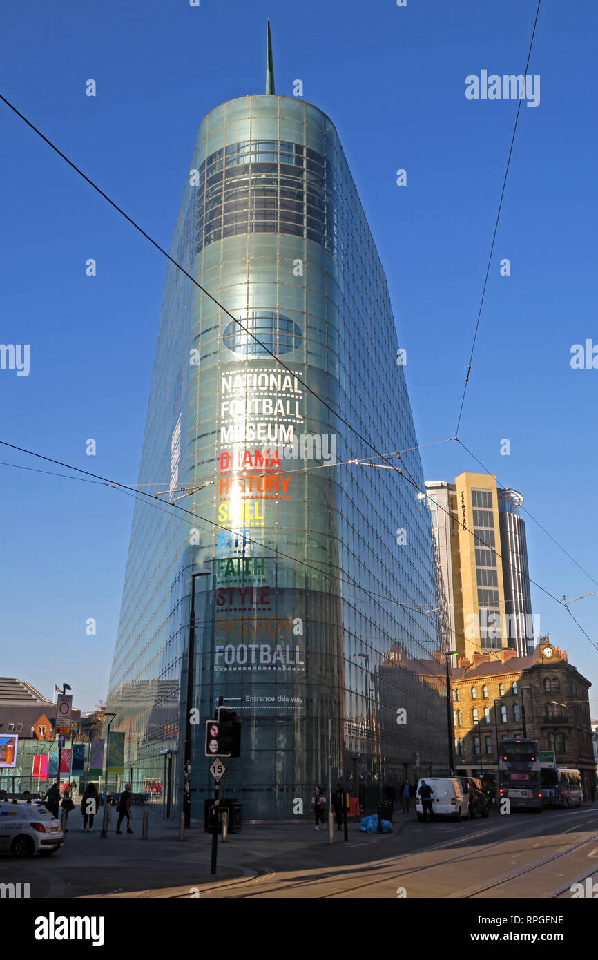 National Football Museum, Urbis Building Cathedral Gardens, Todd St, Manchester, North West England, UK,  M4 3BG Stock Photo