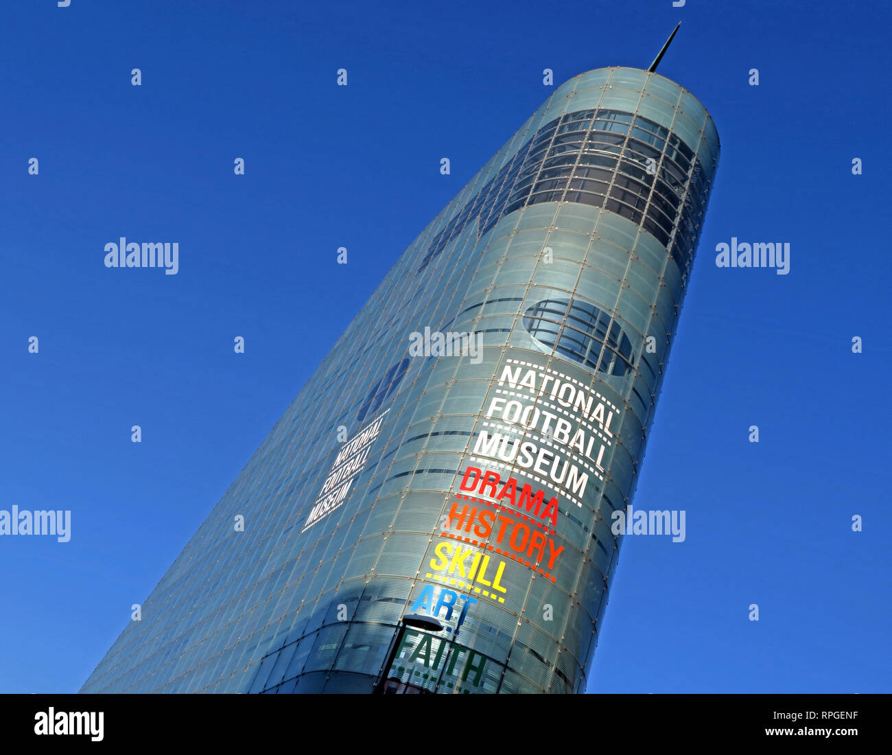 National Football Museum, Urbis Building Cathedral Gardens, Todd St, Manchester, North West England, UK, M4 3BG Stock Photo