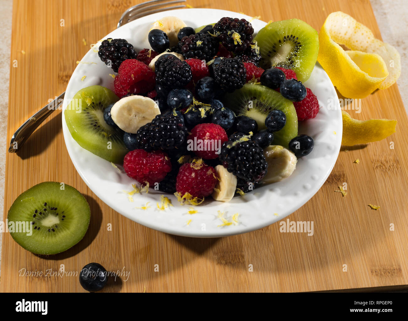 Perfect bowl of fresh berries for Breakfast or Lunch or dessert Stock Photo