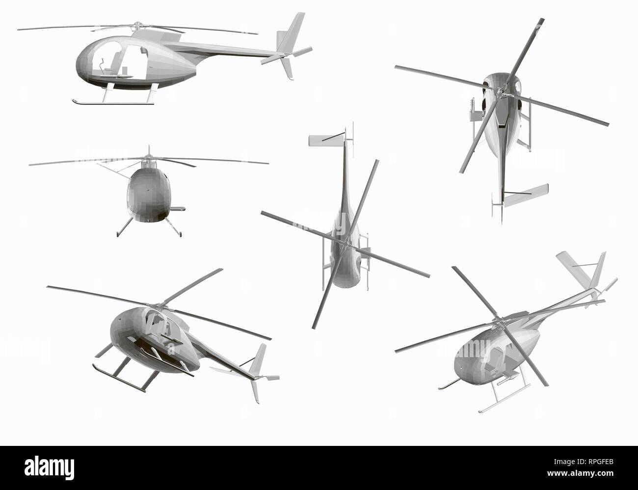Download Set Of Corporate Helicopter Vector Template Isolated On White Background Gray Helicopter Mockup Template For Branding Identity Design Gray Eurocopter Stock Vector Image Art Alamy