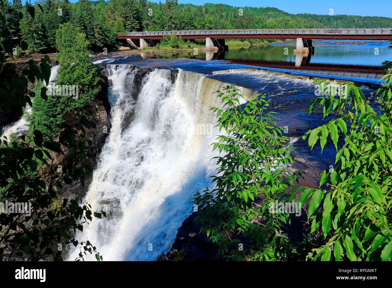 Kakabeka Falls in Ontario Canada Stock Photo