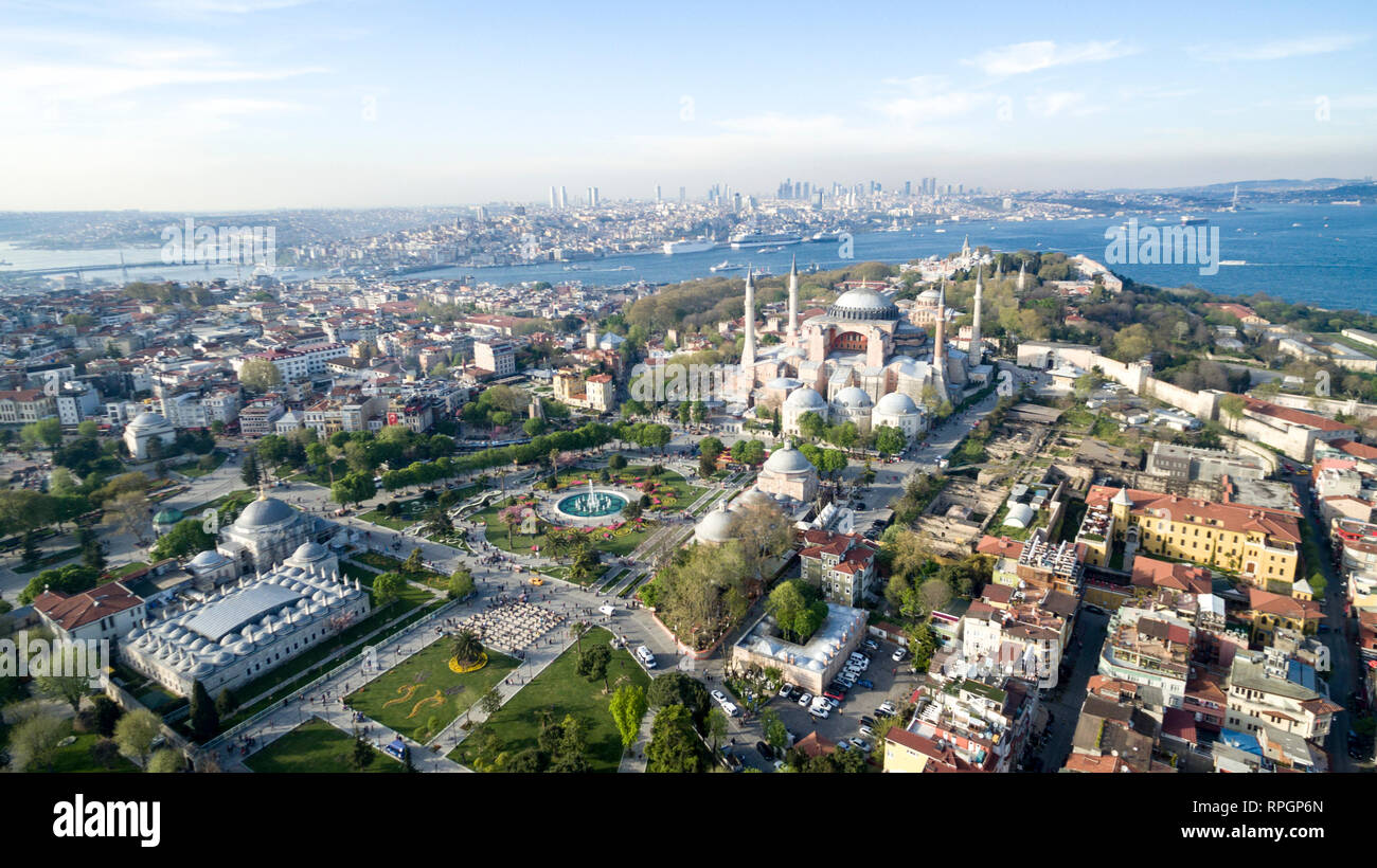 Aerial view hagia sophia topkapi hi-res stock photography and images ...