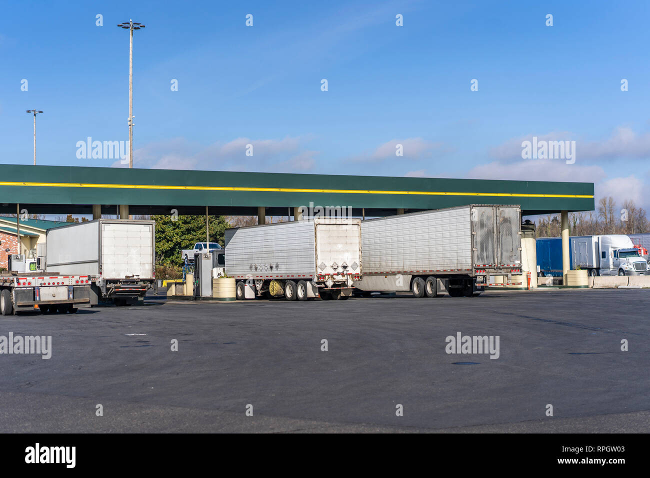 Big rigs commercial cargo haulers Semi Trucks with different semi ...