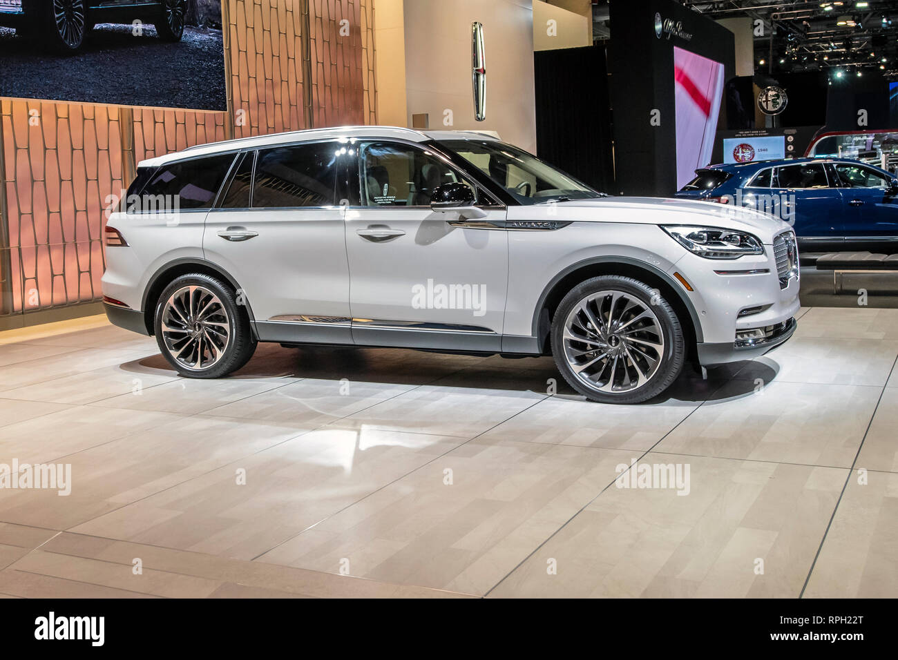 Toronto, Ontario, Canada, February 21, 2019. Lincoln Aviator car on