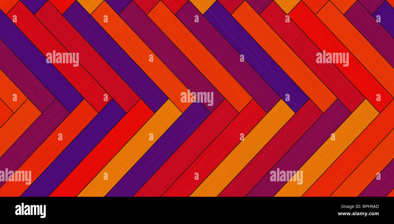 Seamless parquet texture (horizontal herringbone colorful clip art) Stock Photo