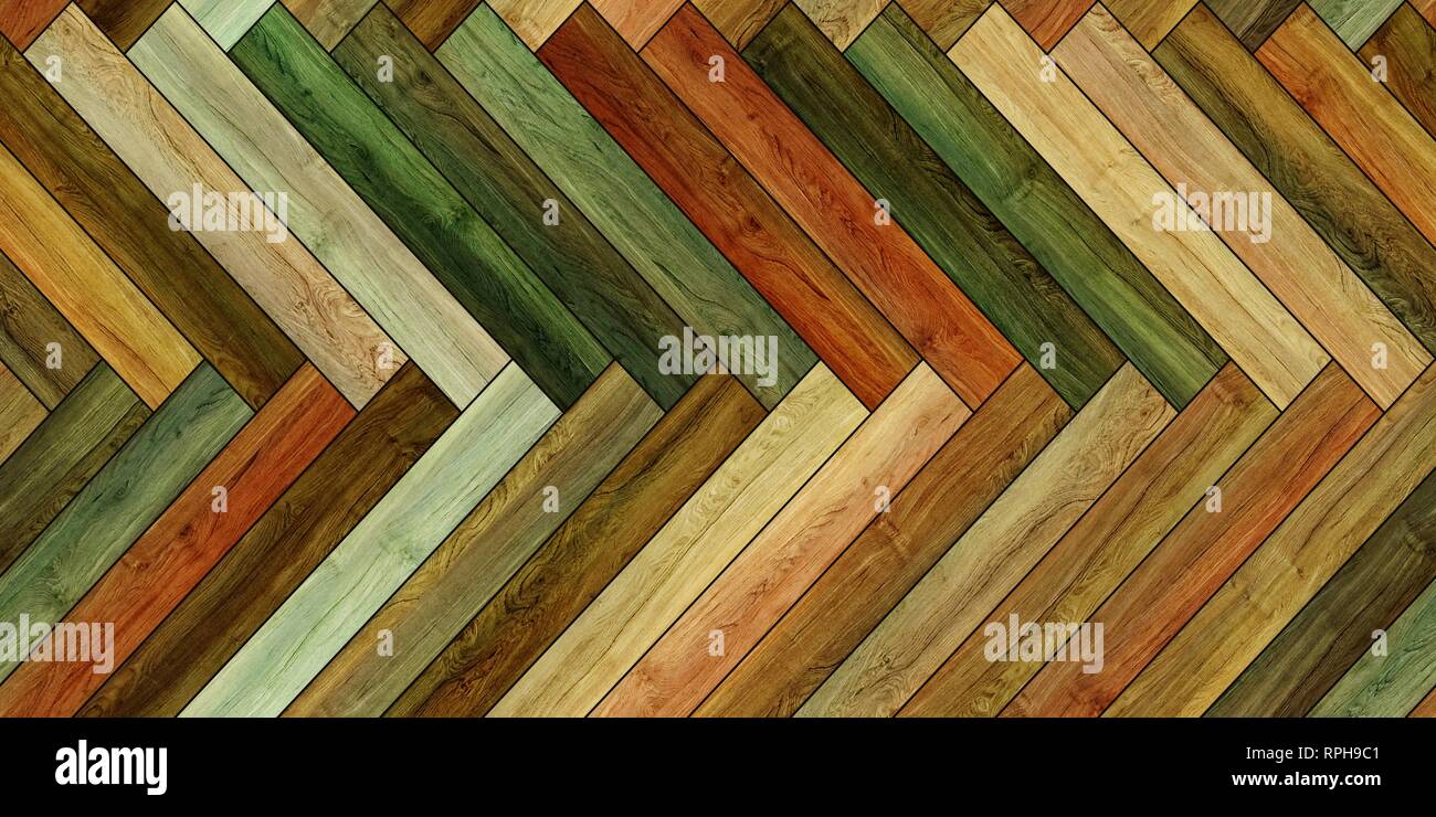 Seamless wood parquet texture (horizontal herringbone colorful Stock ...