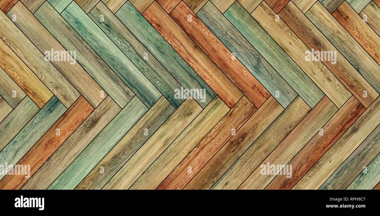 Seamless wood parquet texture (horizontal herringbone colorful Stock ...