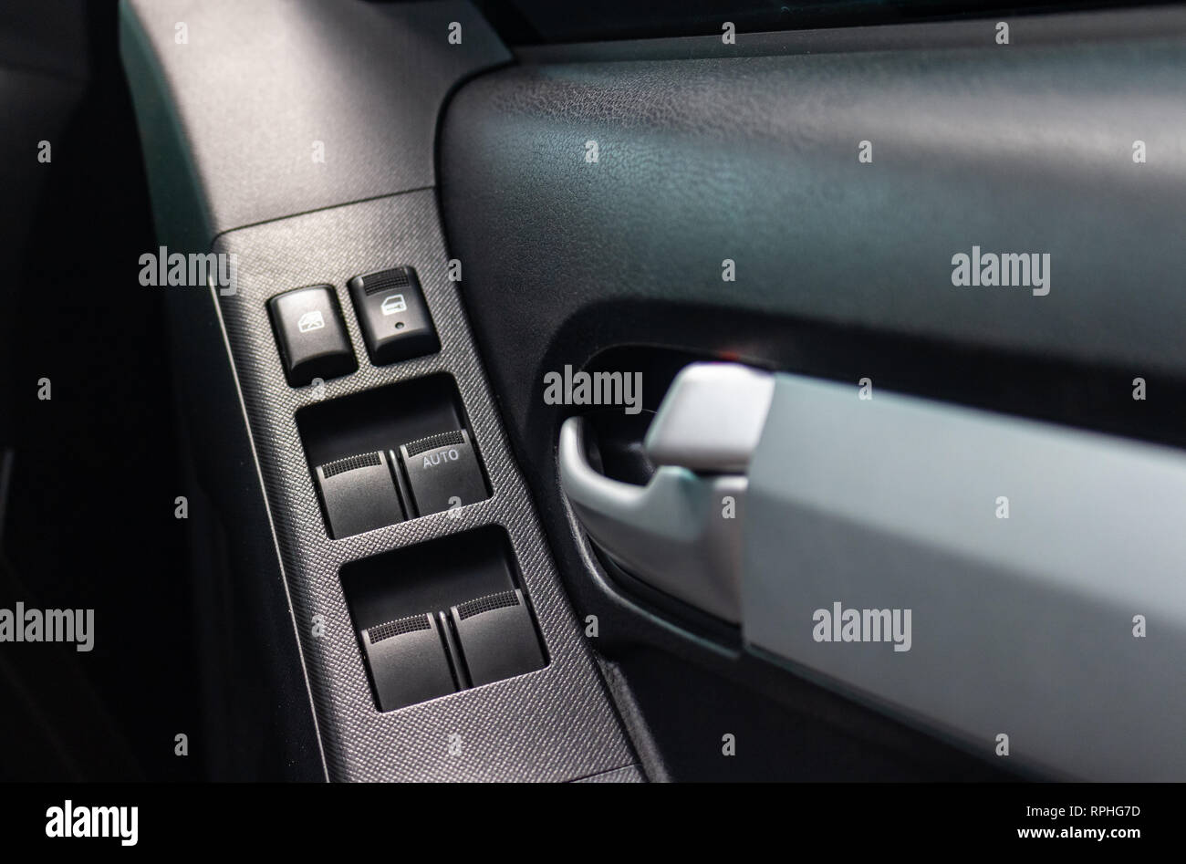 Press the button to open car door Stock Photo Alamy