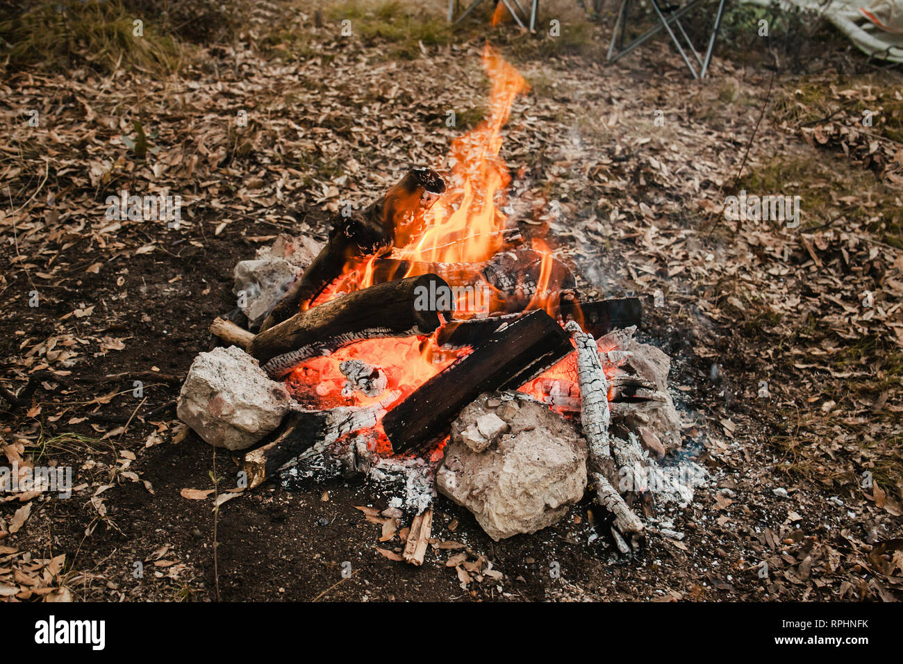 Hot campfire rocks hi-res stock photography and images - Alamy