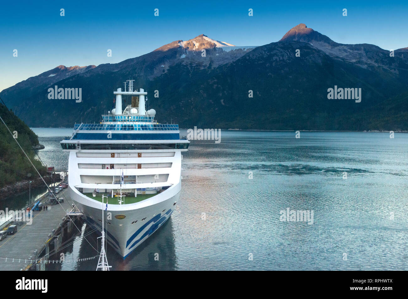September 15, 2018 Skagway, AK A Princess Cruises ship docking at