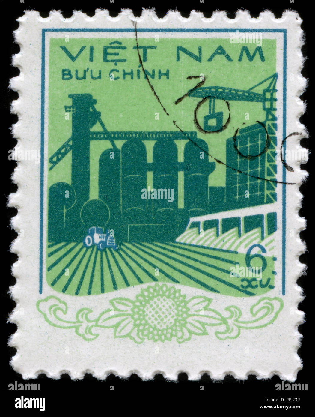 Postage stamp from Vietnam in the Proclamation of the Democratic ...