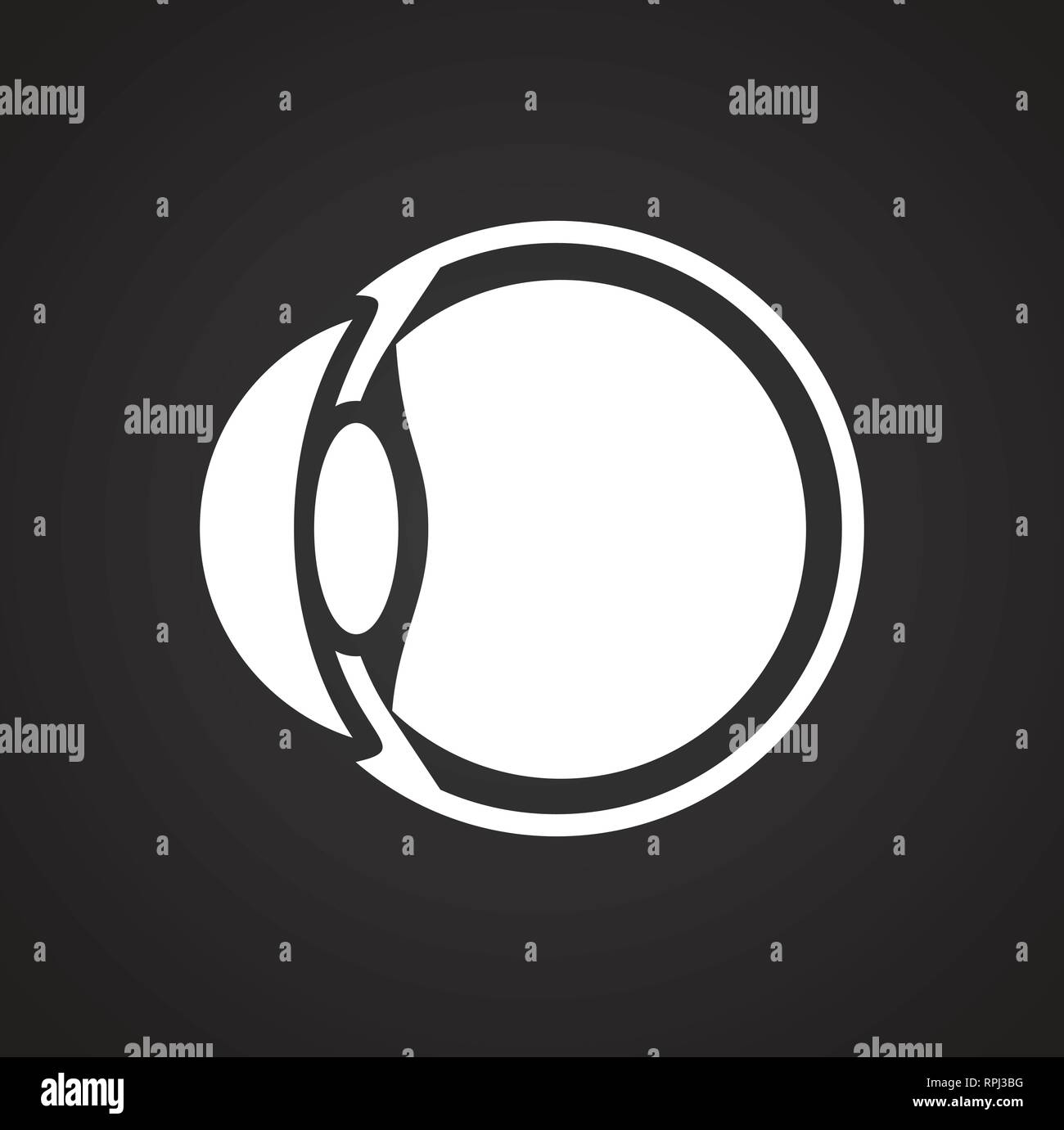 Eye icon on black background for graphic and web design, Modern simple ...