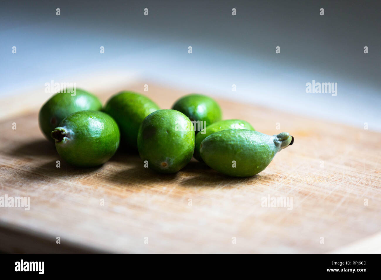 Fresh picked pineapple guava from California Stock Photo Alamy