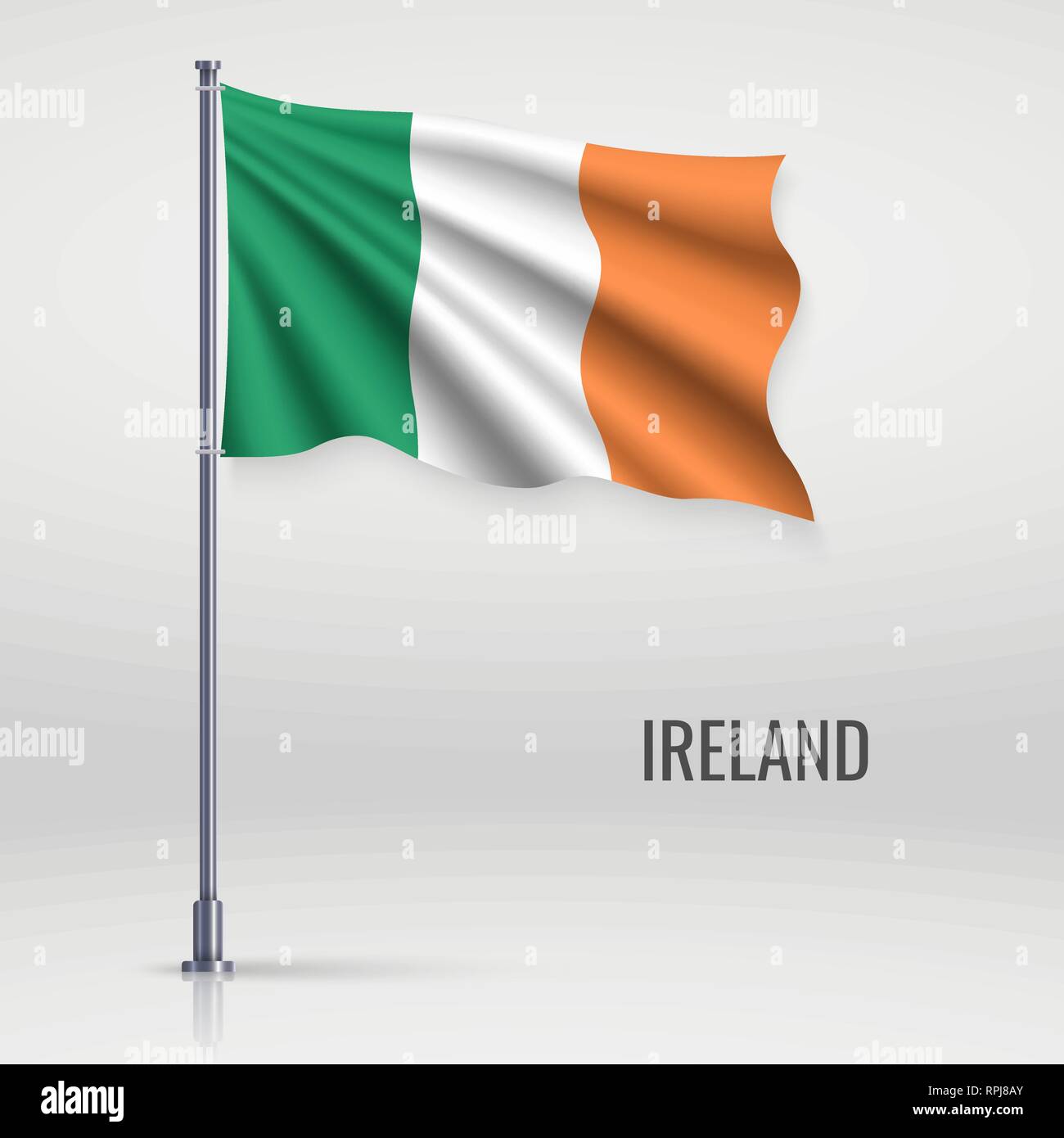 Ireland Hanging Flag On Flagpole Stock Vector Image Art Alamy