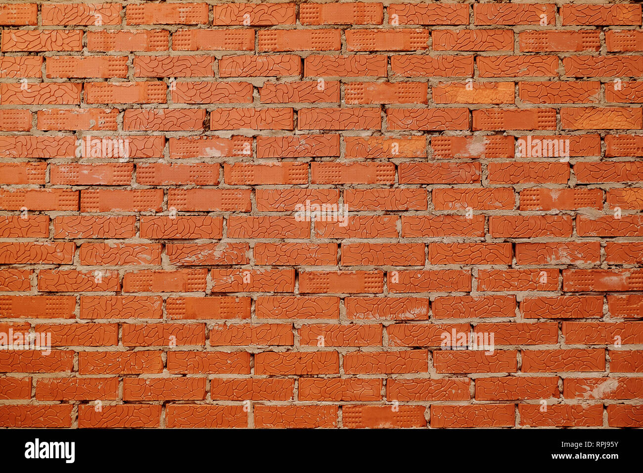 Grunge red brick wall background with copy space Stock Photo - Alamy