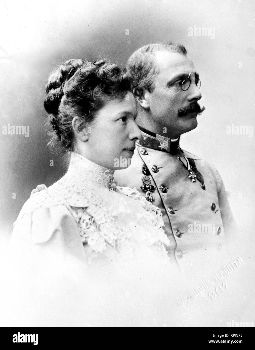 Archduke Franz Salvator of Austria, and Marie Valerie, Archduchess of Austria Stock Photo