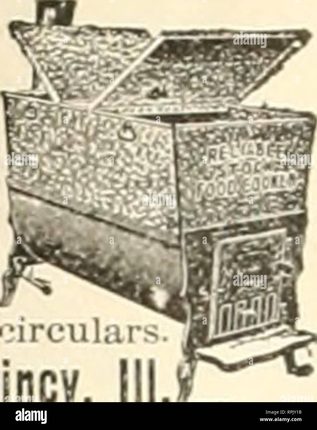 . American bee journal. Bee culture; Bees. 718 AMERICAN BEE JOURNAL Nov. 9, 1899. IiH; OlilR^LIABLE FEED COOKERS ^ly^ vB « V V V &gt; i&quot;^P&gt;'&quot;?sent unequaled value in this class of live st'^^ 1: ^^^ V^^ H ^^ X^ V appliances. Best cast iron furnace witli larere hcarnu FOR A GOOD FEED COOKER [ surface. Boilers ma-le of best No. 22 galvanized si -can't rust, tarnish or poison and discolor food. C 20 gal. size $5. 50 gal. size S12. and limgal. size Si6. ^ The small size bums wood onlj-; the larger sizes burn ( both wood or coaL Don't buy until you get our free circular; [ Reliable Incu Stock Photo