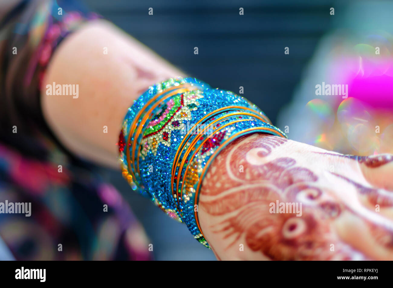Colored glass bangles hires stock photography and images Alamy
