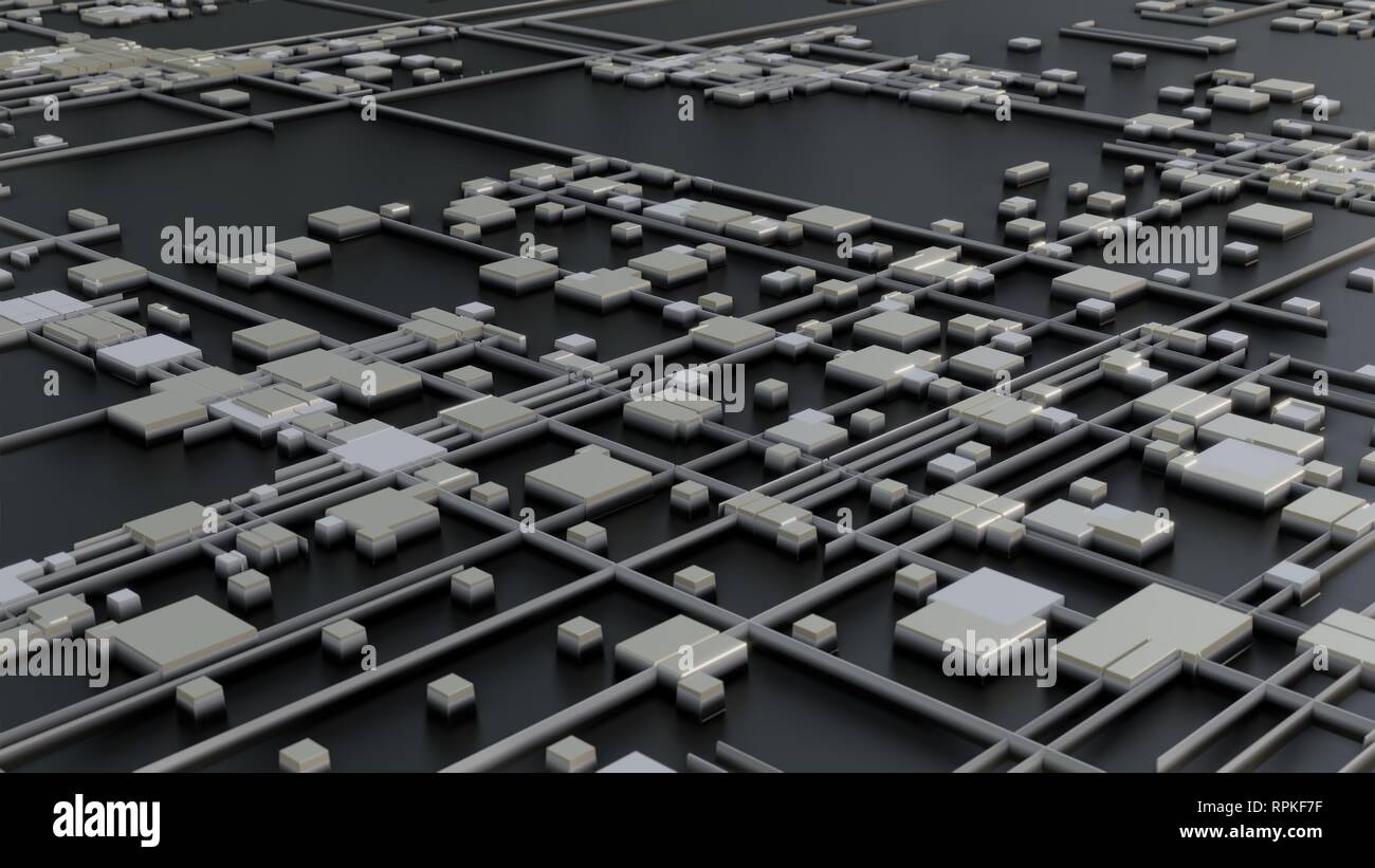 Abstract Technology Background With Cubes Stock Photo Alamy