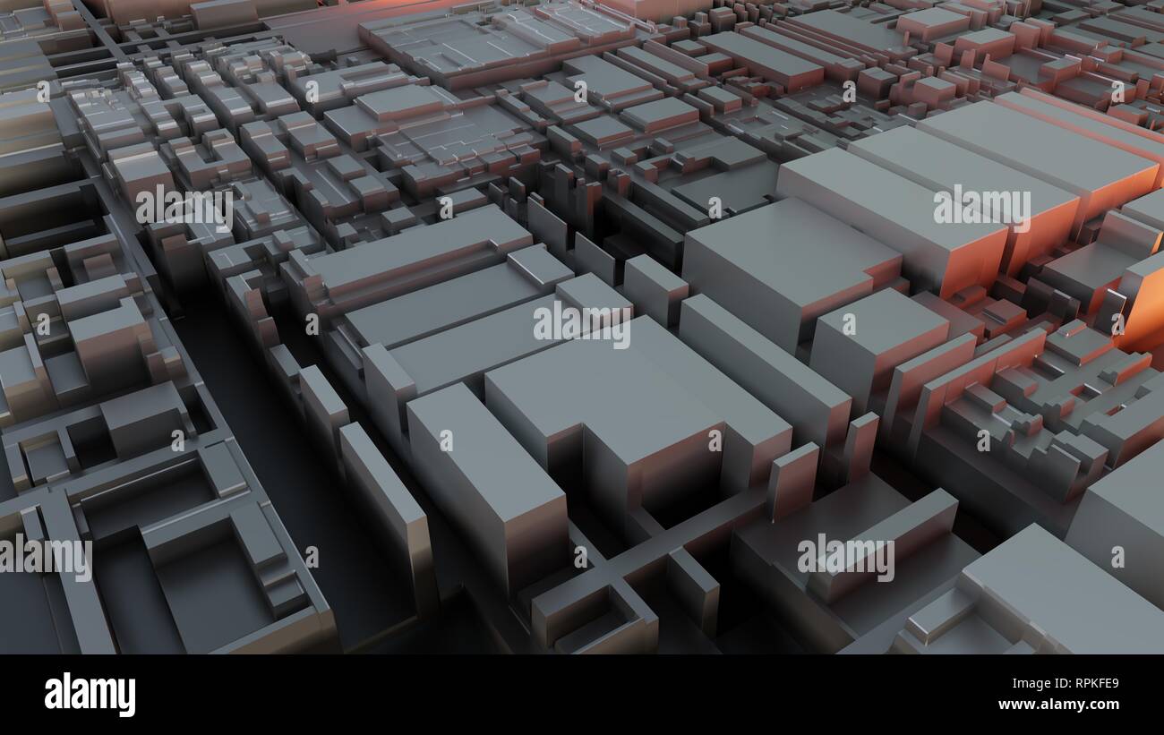 3d render Abstract Technology Background With Cubes Stock Photo - Alamy