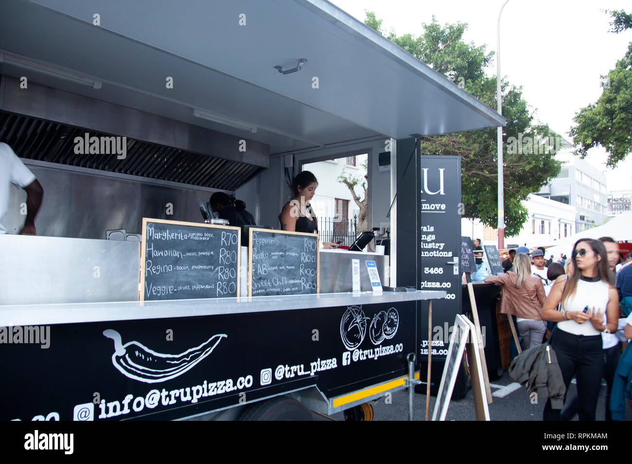 Food Truck at Open Street Gathering on First Thursdays on Bree Street in Cape Town, South Africa