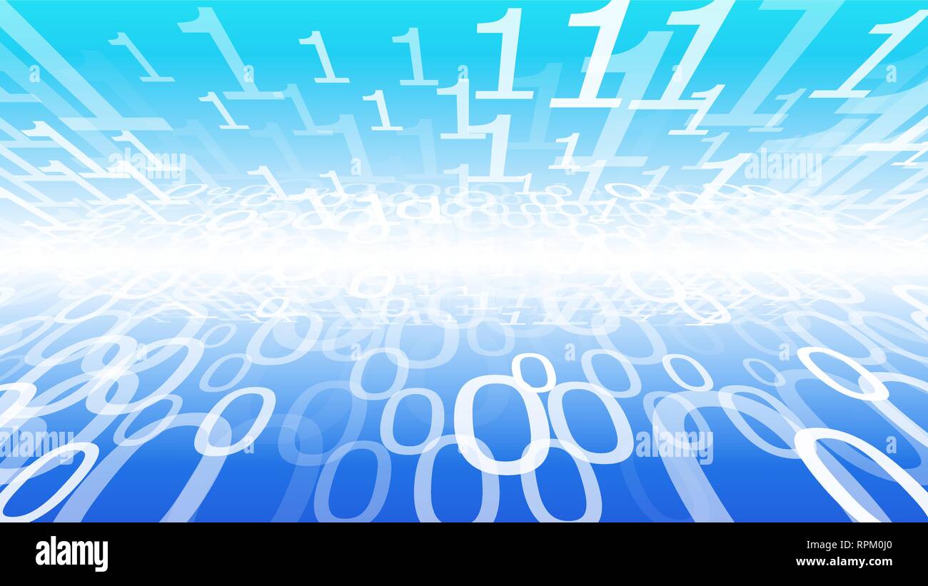 Futuristic computer world, machine learning algorithm code Stock Vector