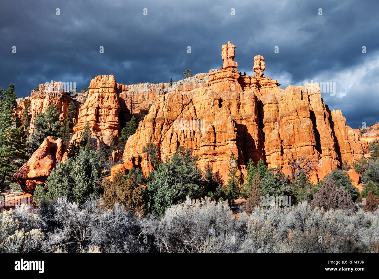 Utah Coloured Rocks Landscape Of Colored Sandstone Formations Near Red Canyon, Hoodoo Rocks ...