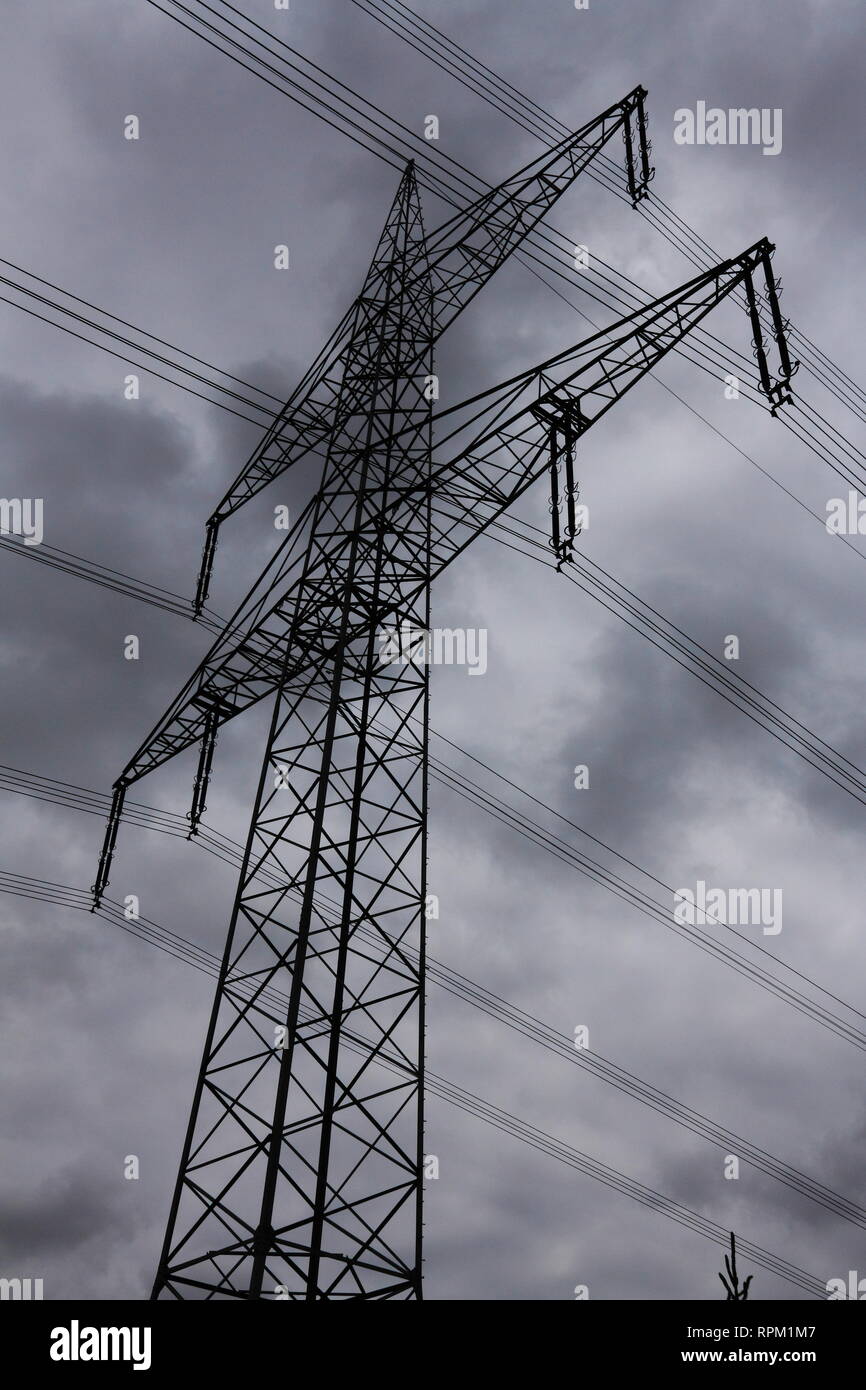 Voltage tower Stock Photo