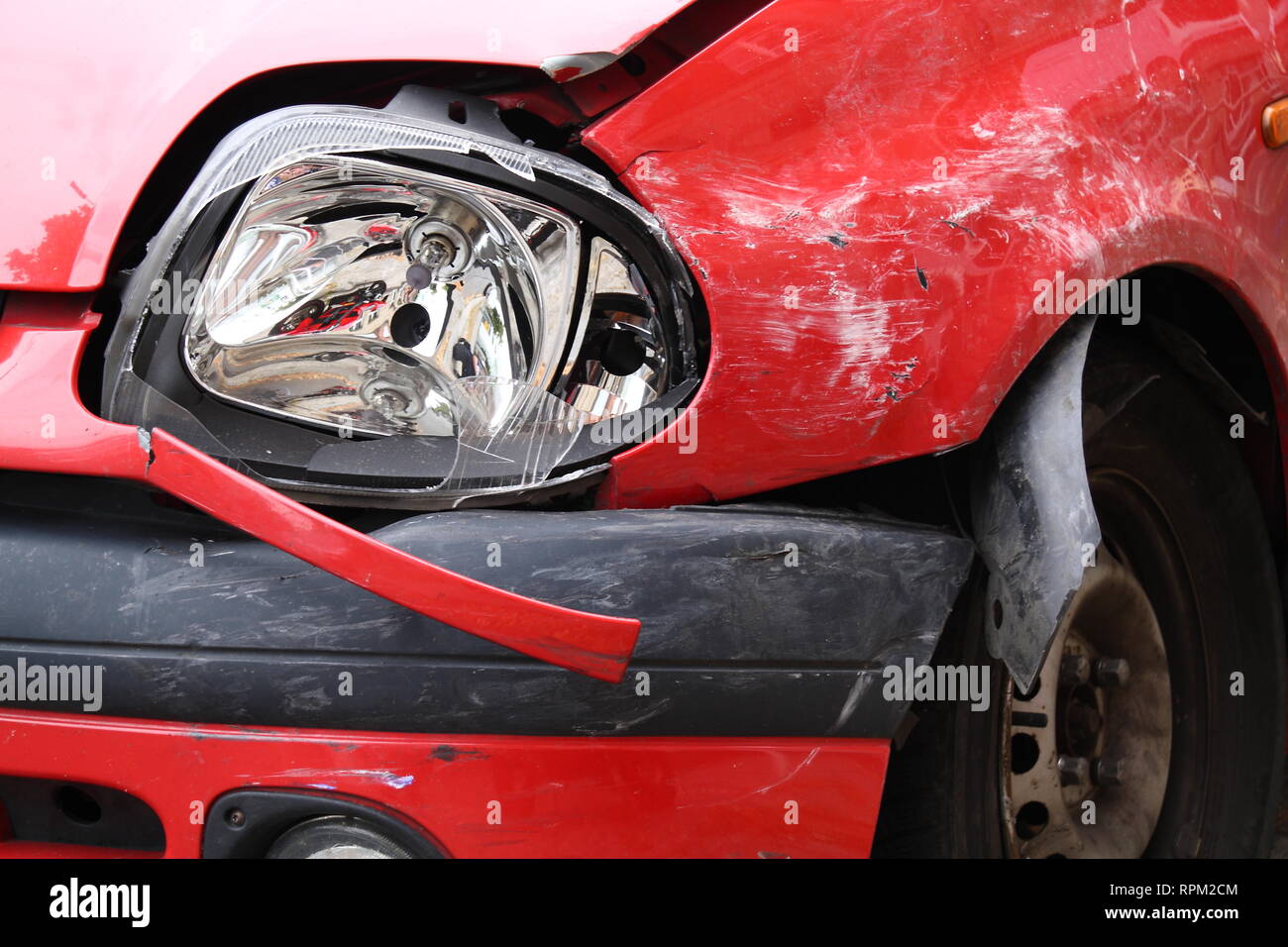 Car crash Stock Photo