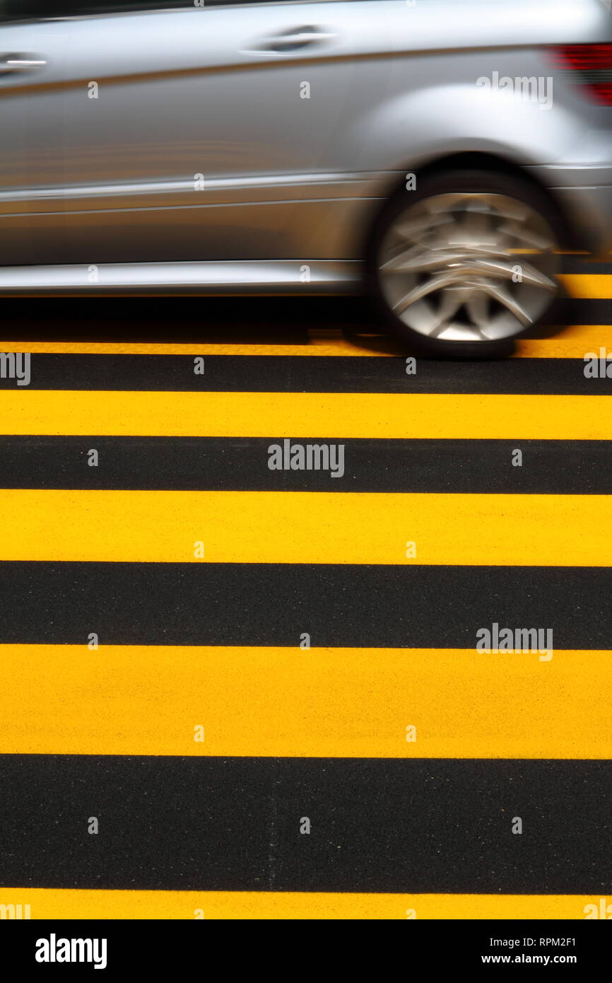 Pedestrian zebra crossing white stripes hires stock photography and