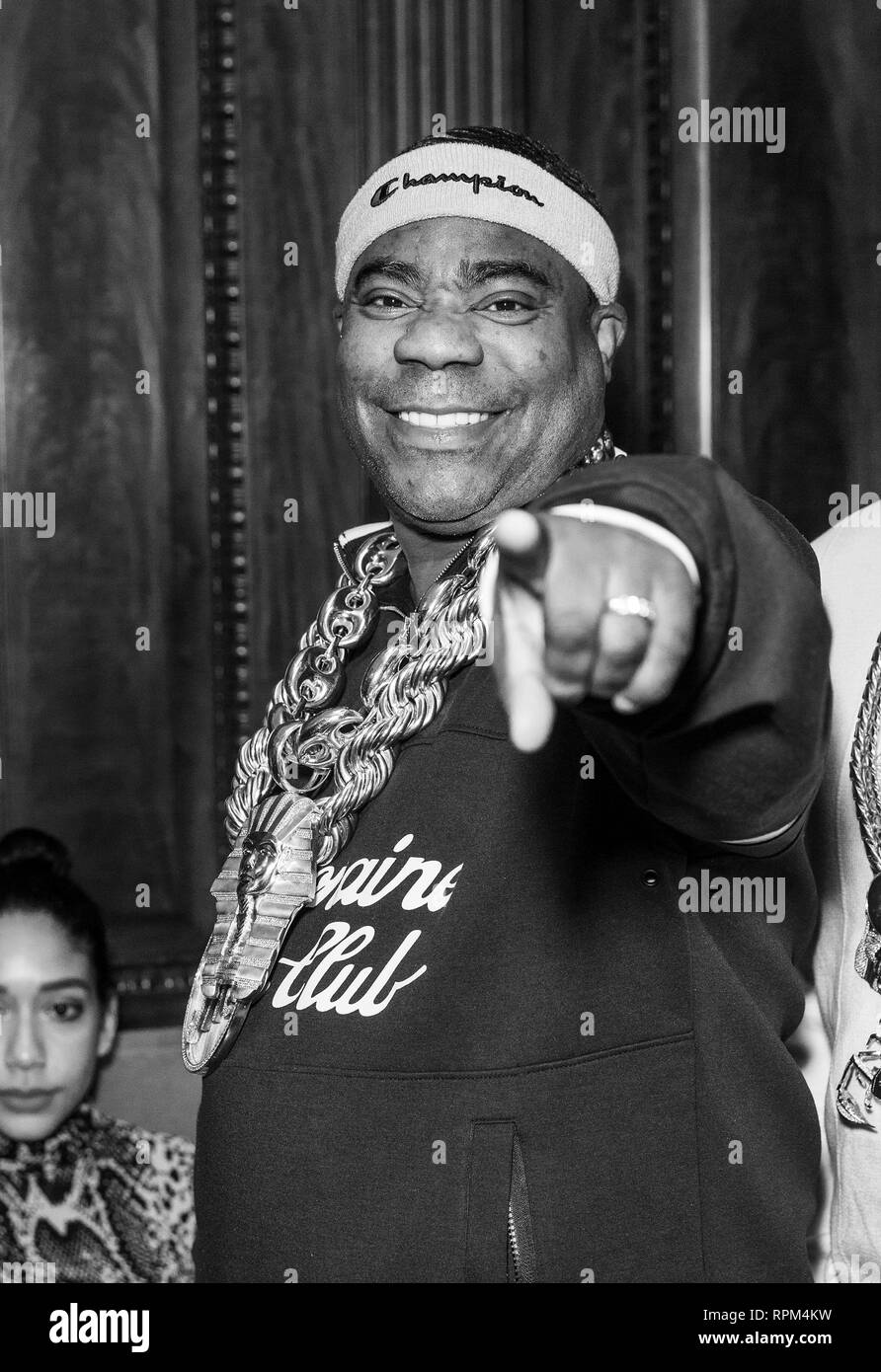 New York, United States. 21st Feb, 2019. Tracy Morgan attends Showtime debut of Late-Night Series DESUS & MERO at the Clocktower New York Edition Credit: Lev Radin/Pacific Press/Alamy Live News Stock Photo