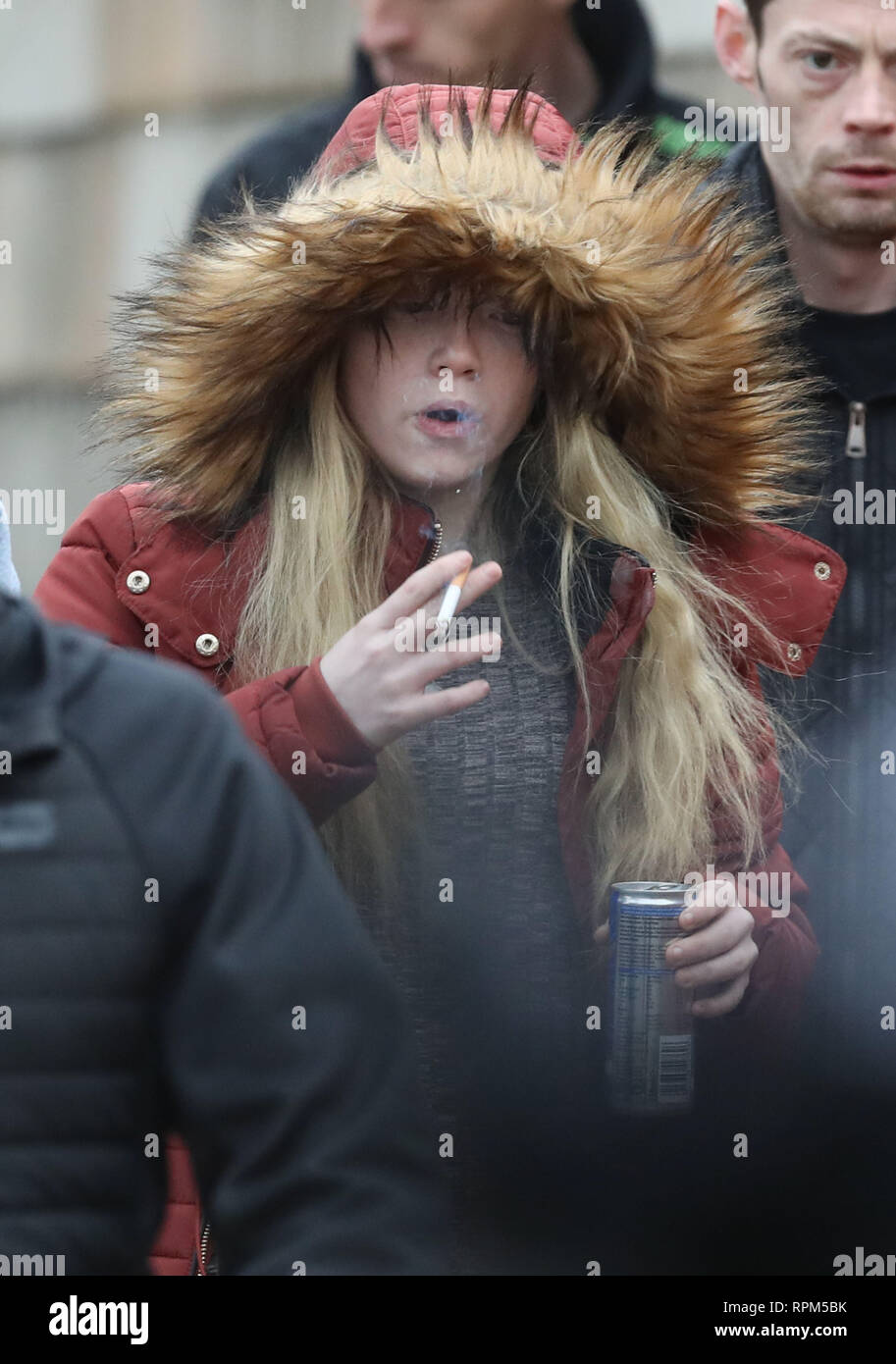 Georgina lochrane arrives at the high court in glasgow hi-res stock ...