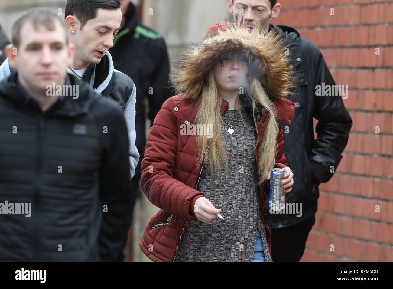 Georgina Lochrane arrives at the High Court in Glasgow, following the ...
