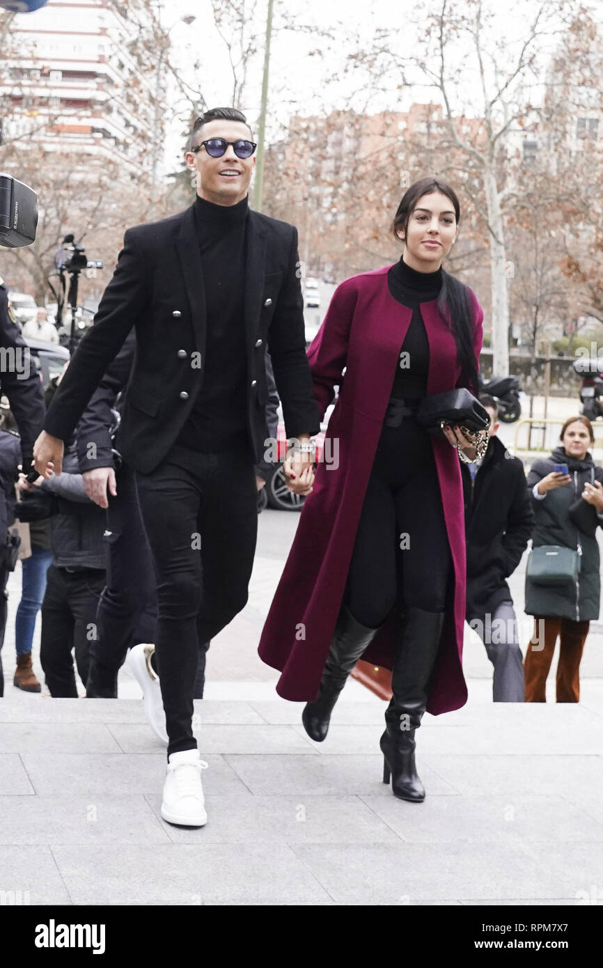 Cristiano Ronaldo and his girlfriend Georgina Rodriguez arrive at the