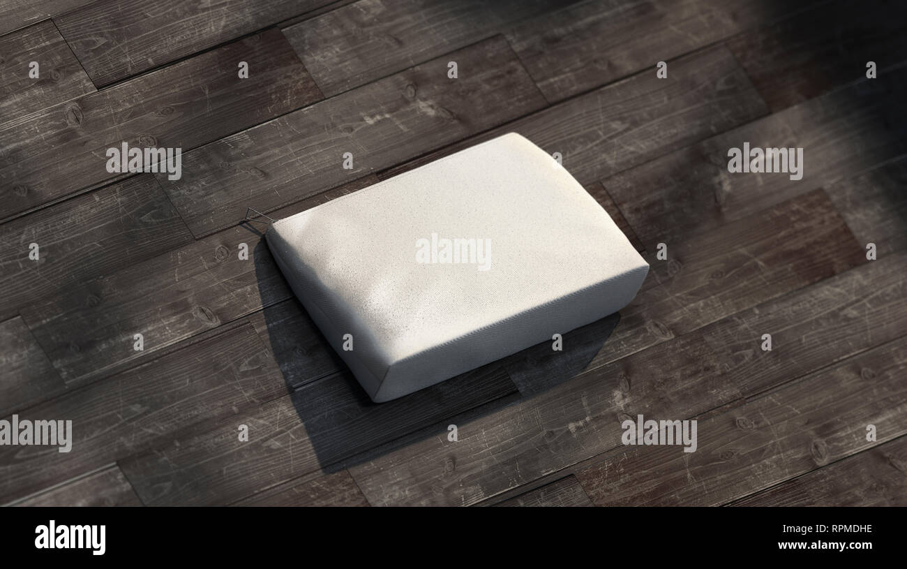 Download Blank Canvas Pouch Lying On Wooden Floor Mockup Depth Of Field 3d Rendering Empty Small Case On Flooring Background Mock Up Clear Storage With Zip Stock Photo Alamy