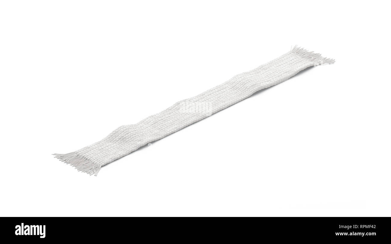 Download Blank White Wool Knitted Scarf Mockup Isolated Side View 3d Rendering Empty Unfolded Necker Chief Mock Up Clear Textile Apparel With Thrum Warm Stock Photo Alamy