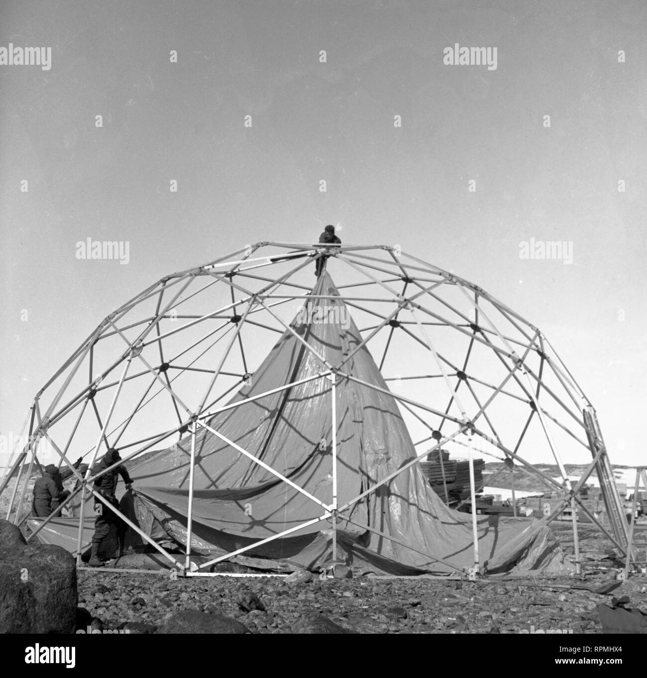 Operation Deep Freeze I 1955 / 1956 USA Task Force 43 Stock Photo