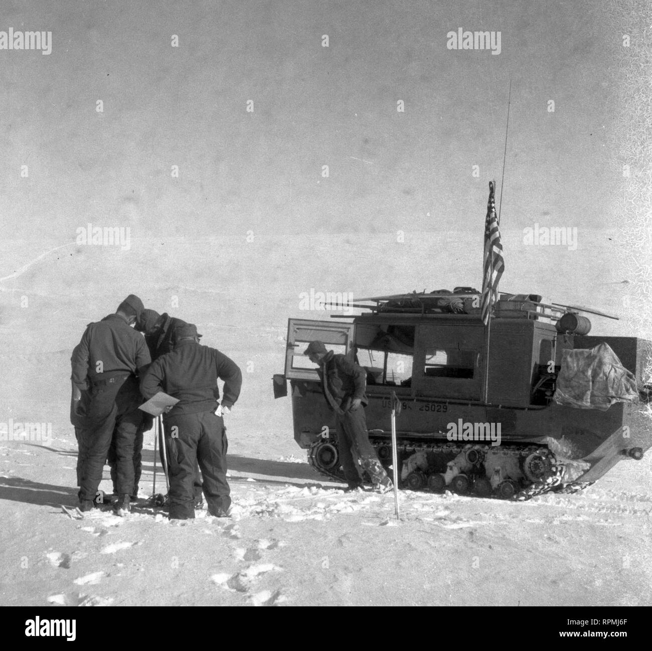 Operation Deep Freeze I - 1955 / 1956  - USA Task Force 43 Stock Photo