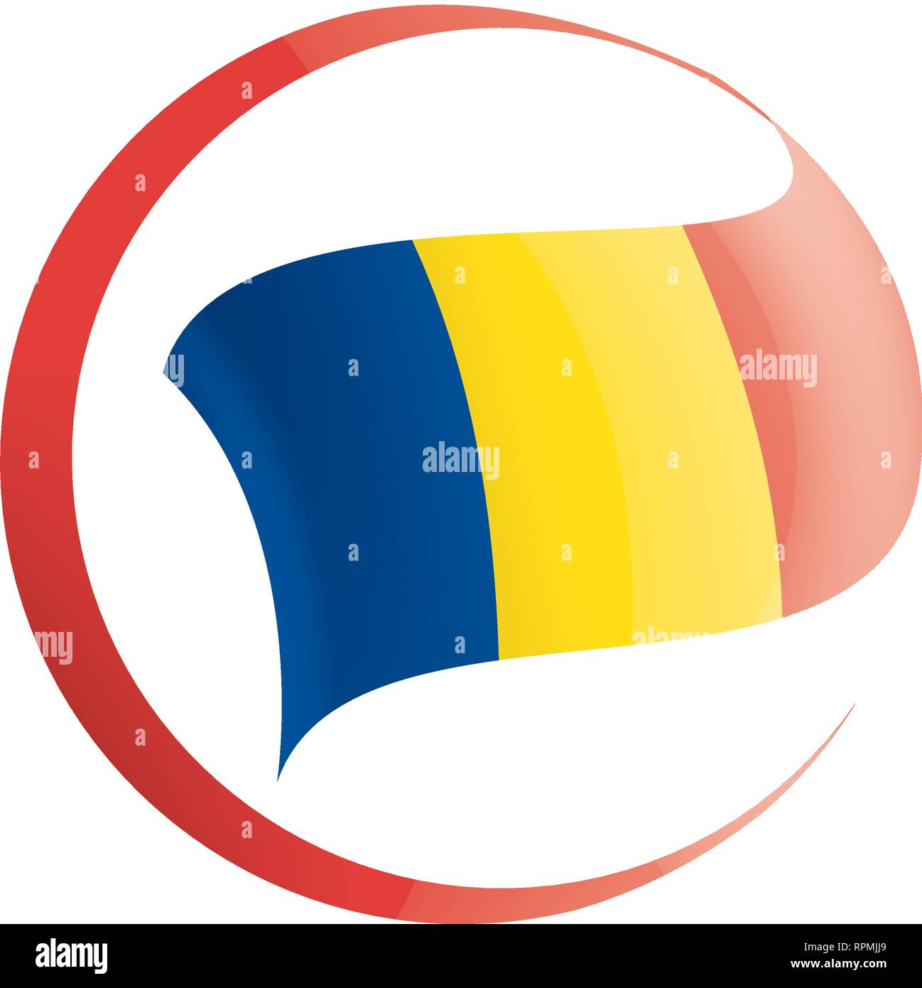 Romanian Sign Romania flag, vector illustration on a white background Stock Vector ...