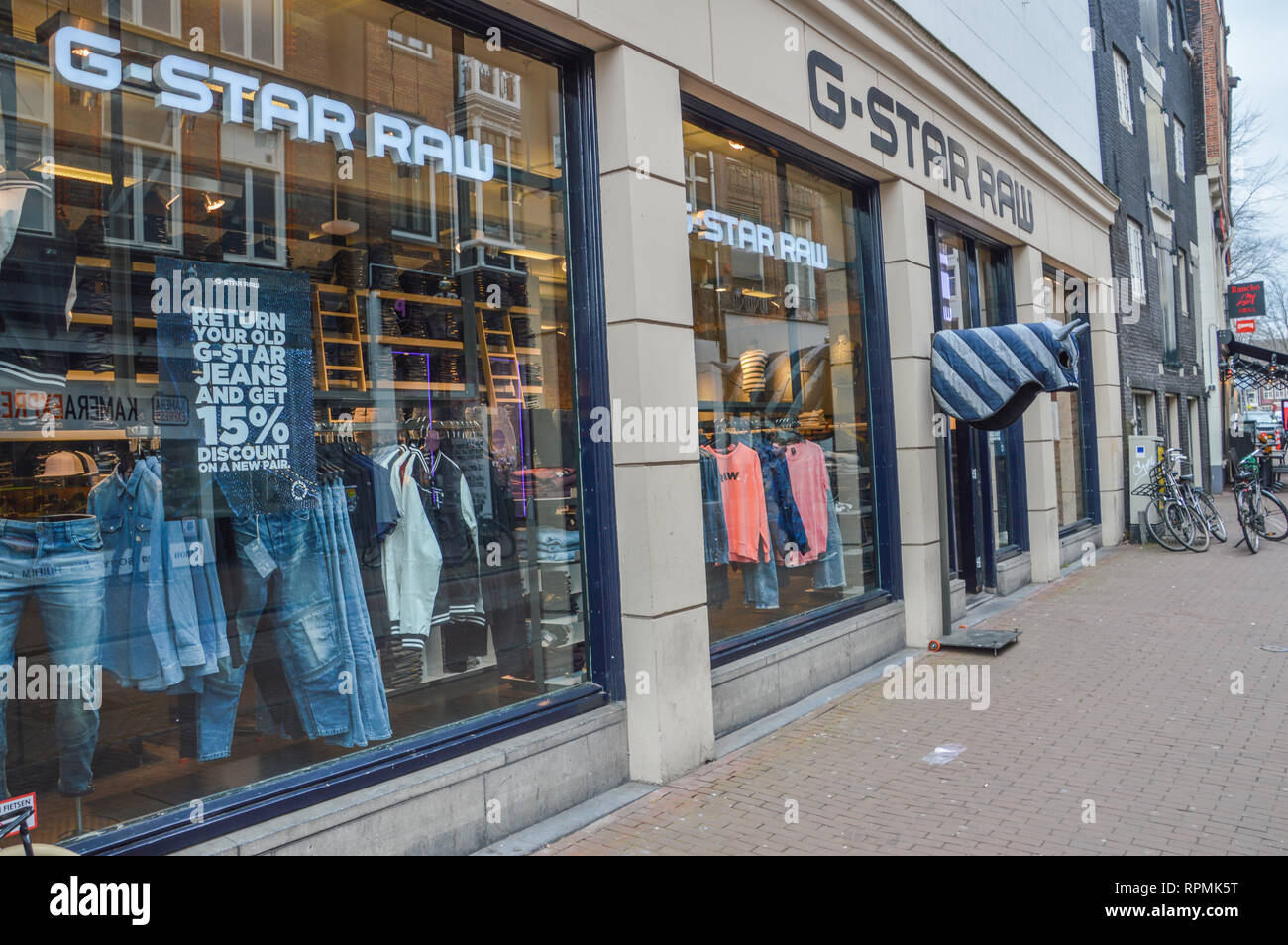 G-Star Raw Shop At Amsterdam The Netherlands 2018 Stock Photo - Alamy