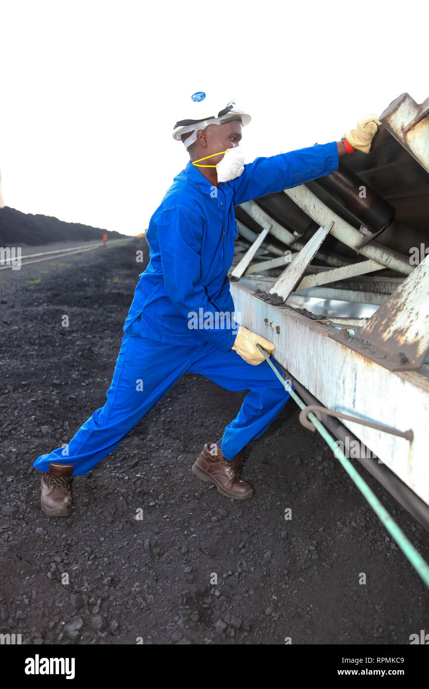 Johannesburg, South Africa April 12 2012 Technician checking